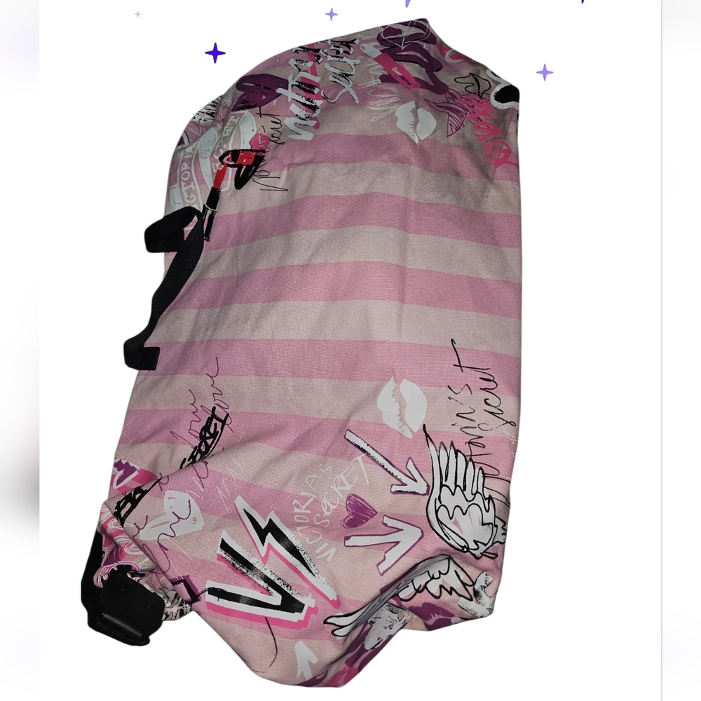Victoria's Secret Pink and Black Graphic Tote - Picture 4 of 7